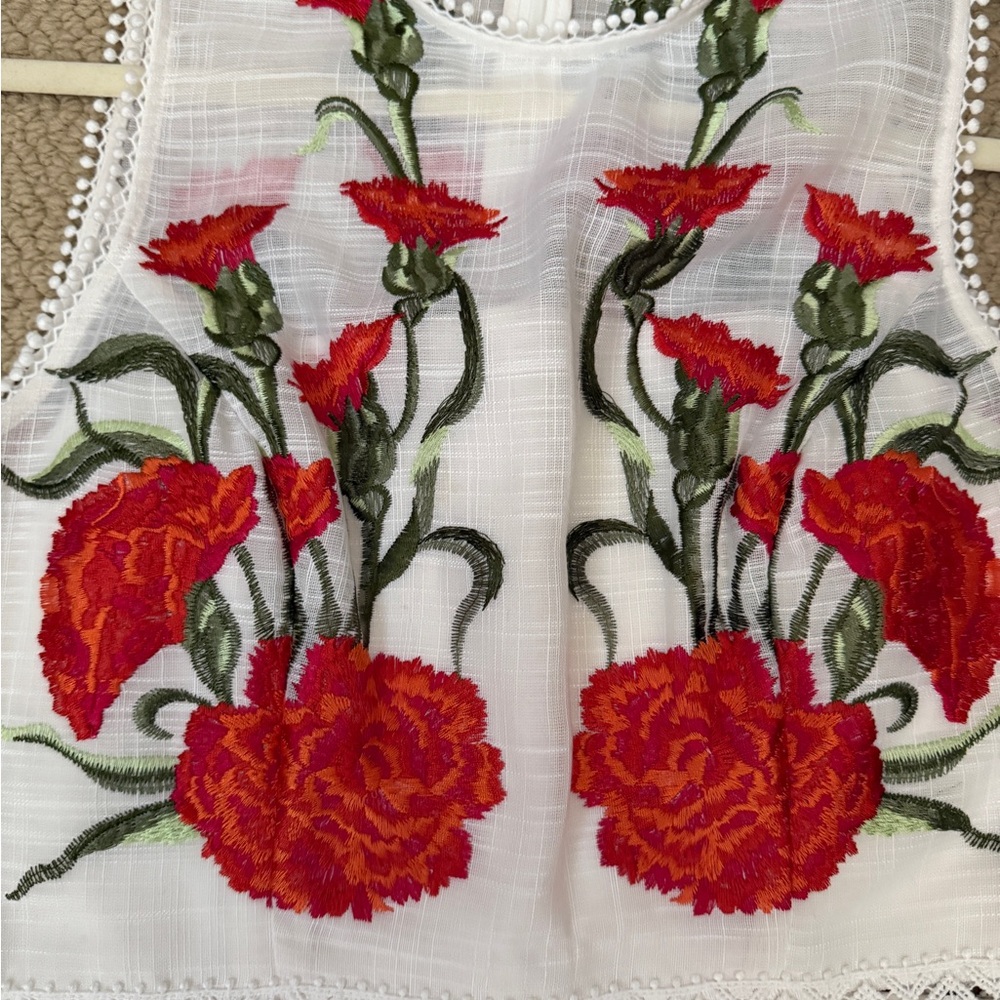Alexis Floral Embroidered Sleeveless Dress Size M in great condition. - Picture 5 of 5